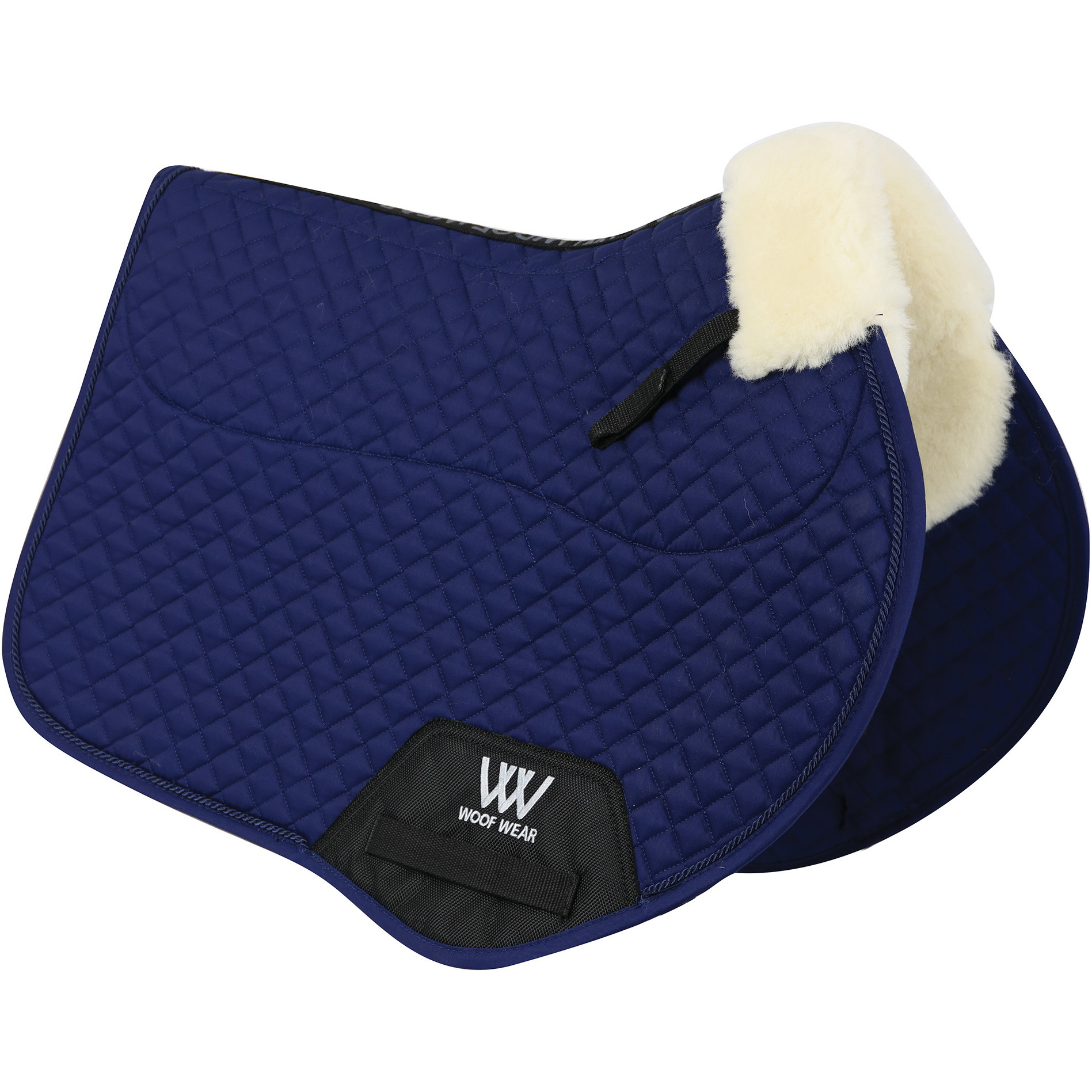 Woof Wear Vision Elegance Tapis de selle de saut d'obstacles en peau de mouton WS0030 - Navy